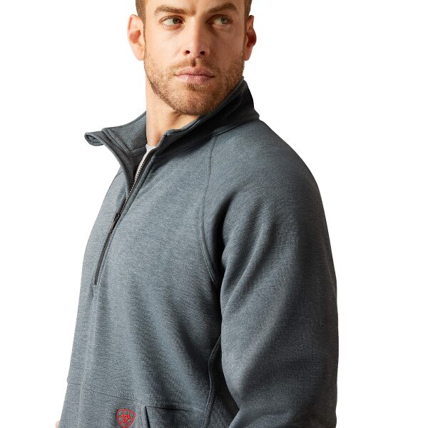Ariat FR Primo Fleece 2.0 1/4 Zip Sweater in Charcoal Gray